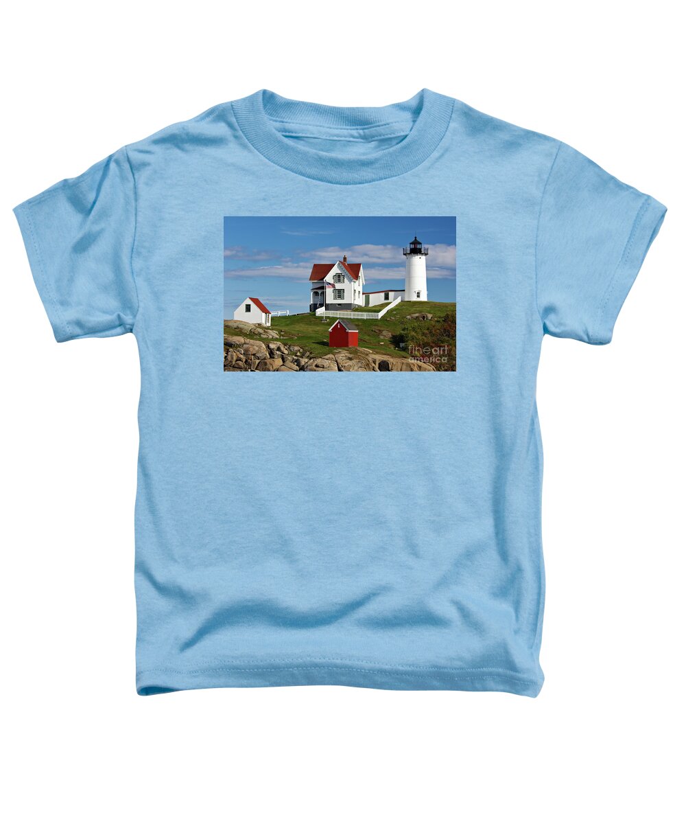 Cape Toddler T-Shirt featuring the photograph Nubble Lighthouse - D002365 by Daniel Dempster