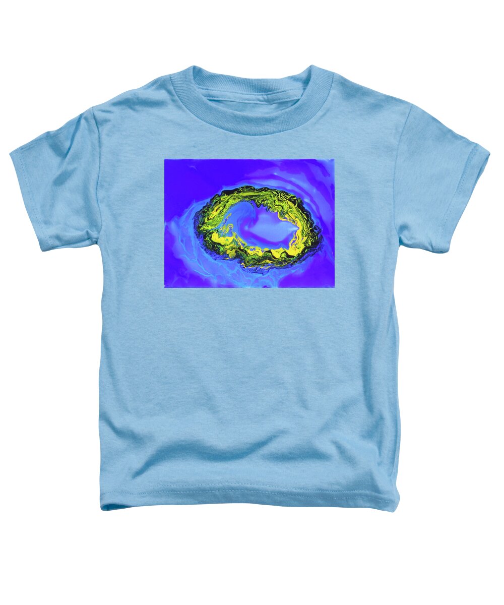 Blue Toddler T-Shirt featuring the painting Out of the Blue by Madeleine Arnett