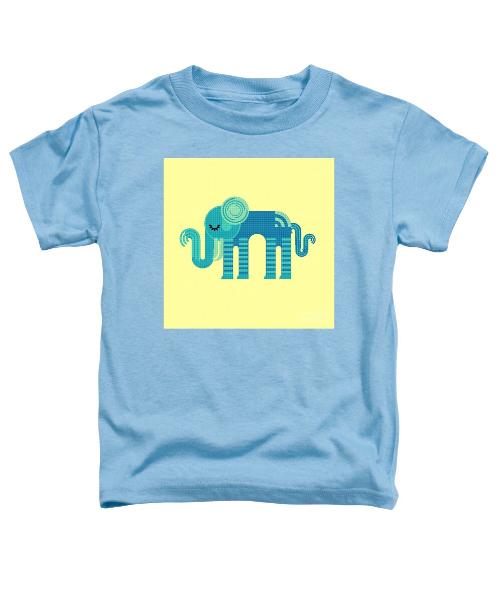 Elephant Toddler T-Shirt featuring the digital art Pattern Elephant by Vix Edwards