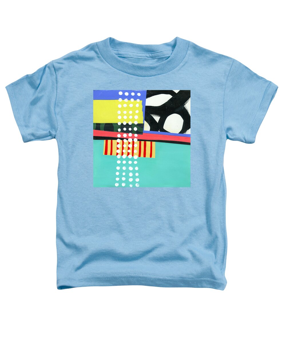 Acrylic And Collage On Wood Panel Toddler T-Shirt featuring the painting Pattern Grid #2 by Jane Davies