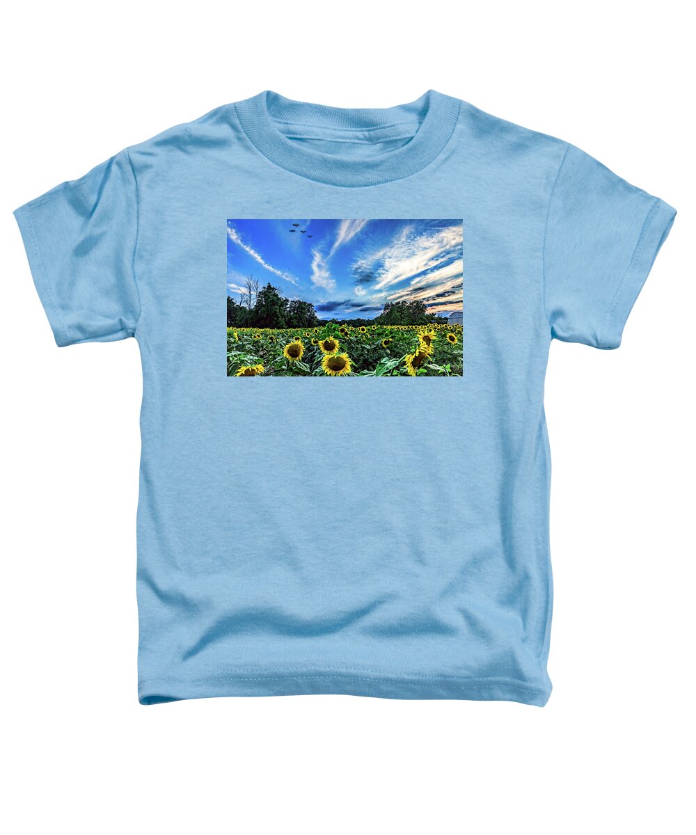 Sunflowers Toddler T-Shirt featuring the photograph Photobomb by Joe Holley