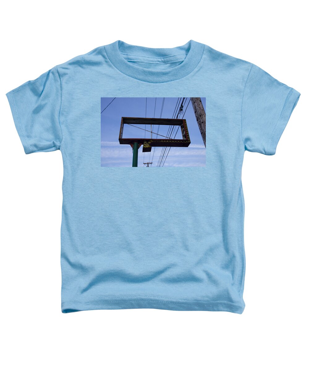 Sign Toddler T-Shirt featuring the photograph Empty sign in Portland by Erik Burg