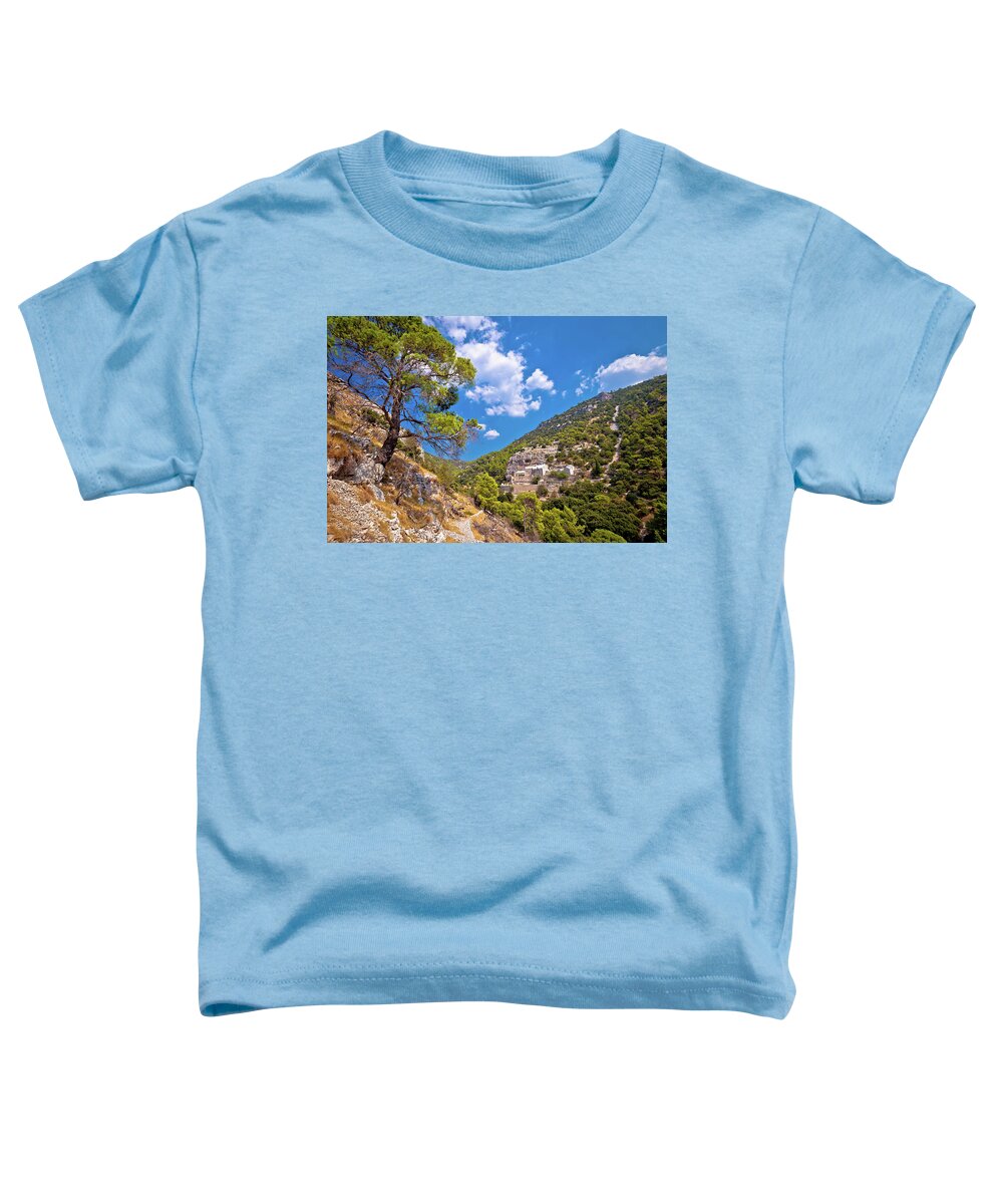 Brac Toddler T-Shirt featuring the photograph Pustinja Blaca canyon hermitage on Brac island by Brch Photography