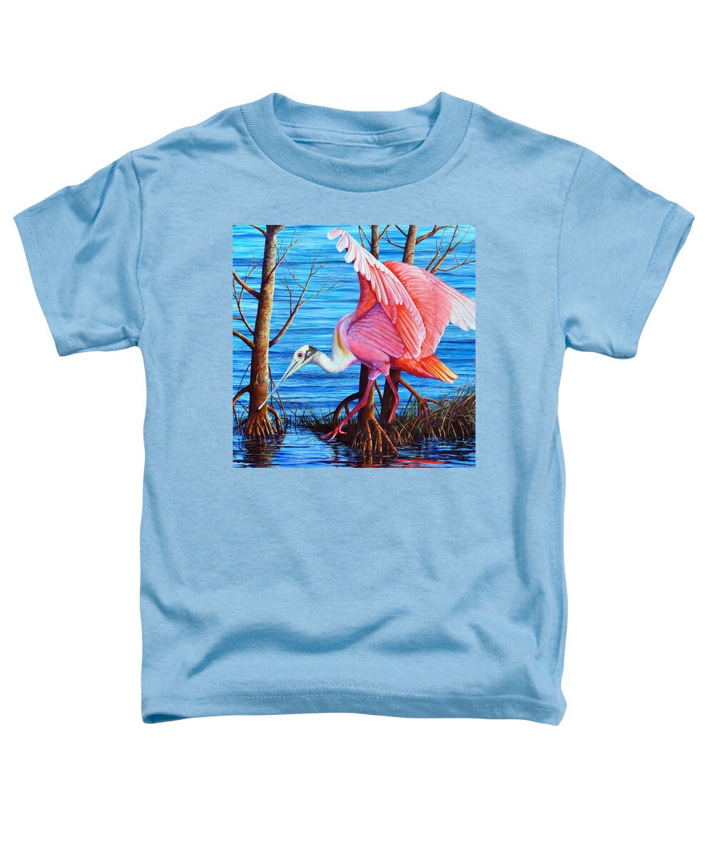 Wildlife Toddler T-Shirt featuring the painting Red eye squared by AnnaJo Vahle