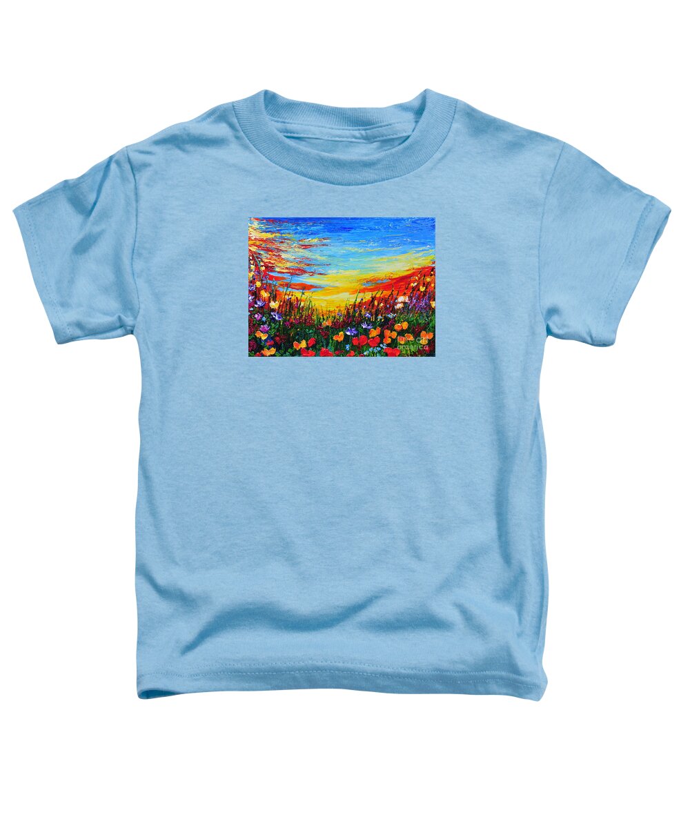 Sunset Toddler T-Shirt featuring the painting Relax by Teresa Wegrzyn