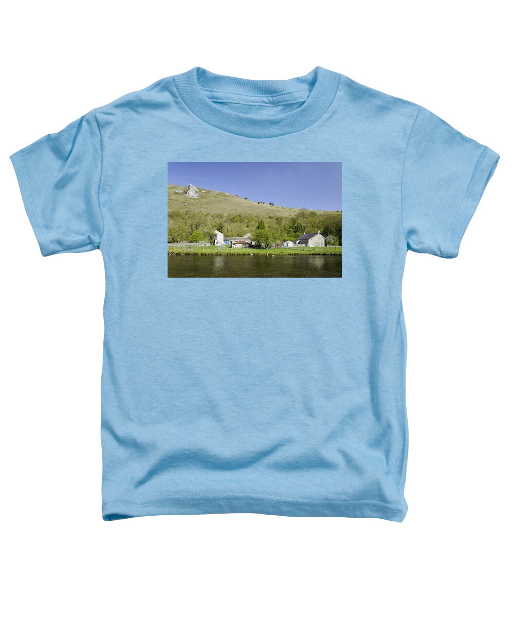 Water Toddler T-Shirt featuring the photograph Riverside Setting at Monsal Dale by Rod Johnson