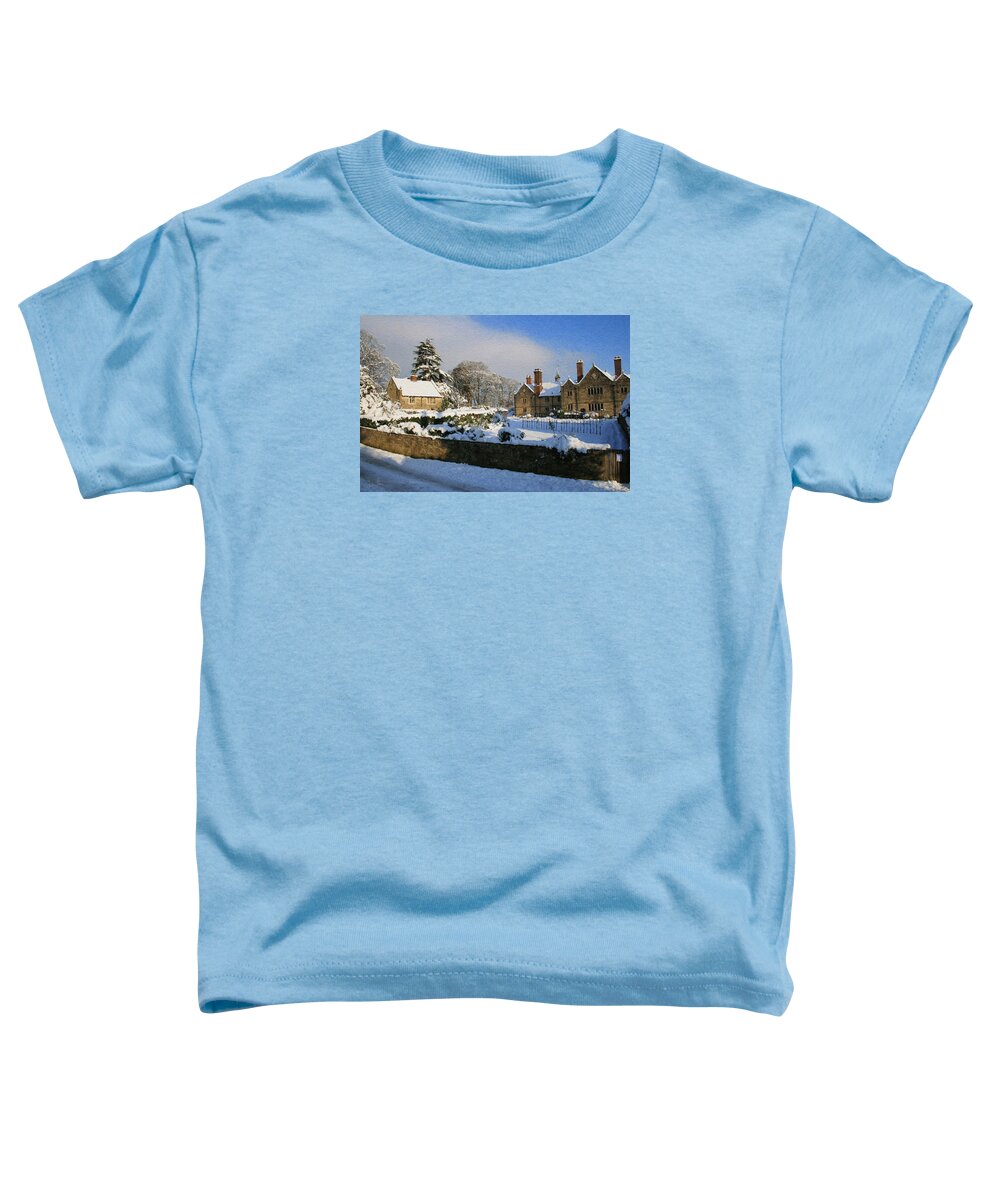 Sackville College Toddler T-Shirt featuring the digital art Sackville College in Winter by Julian Perry