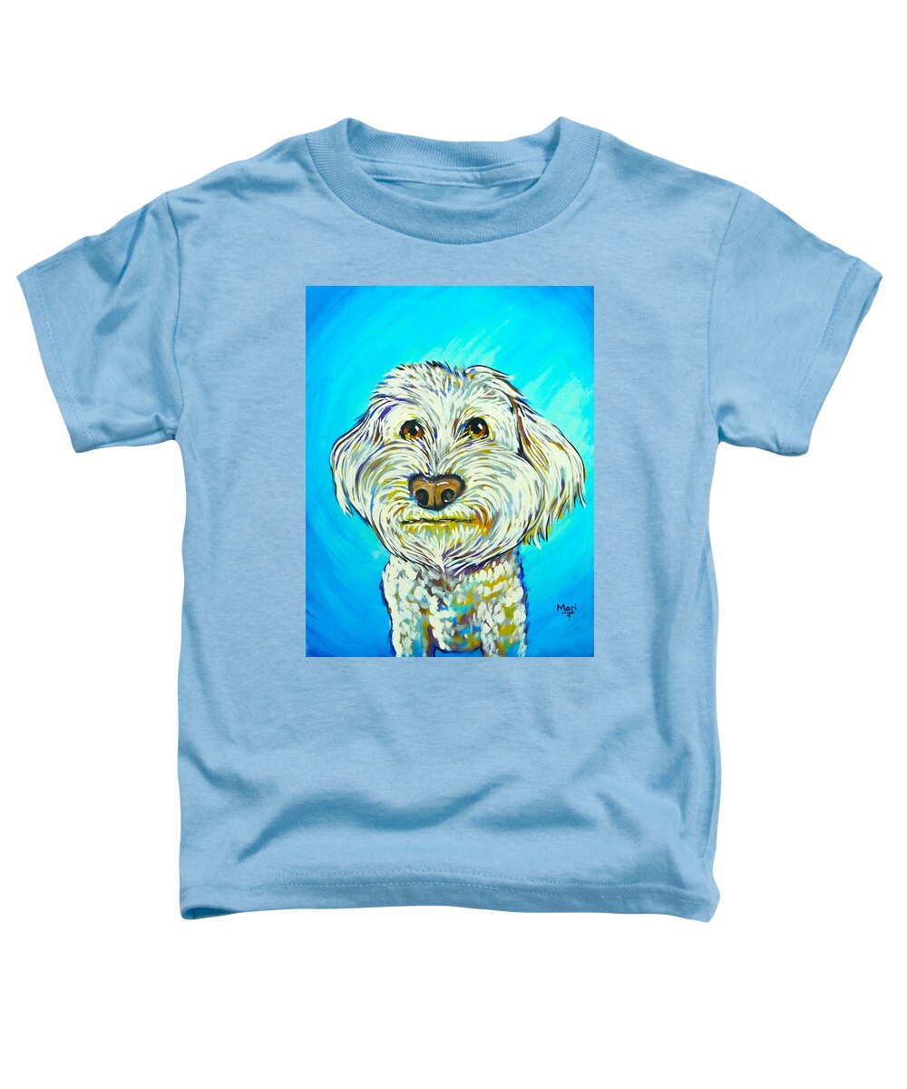 Sammy Toddler T-Shirt featuring the painting Sammy by Marisela Mungia