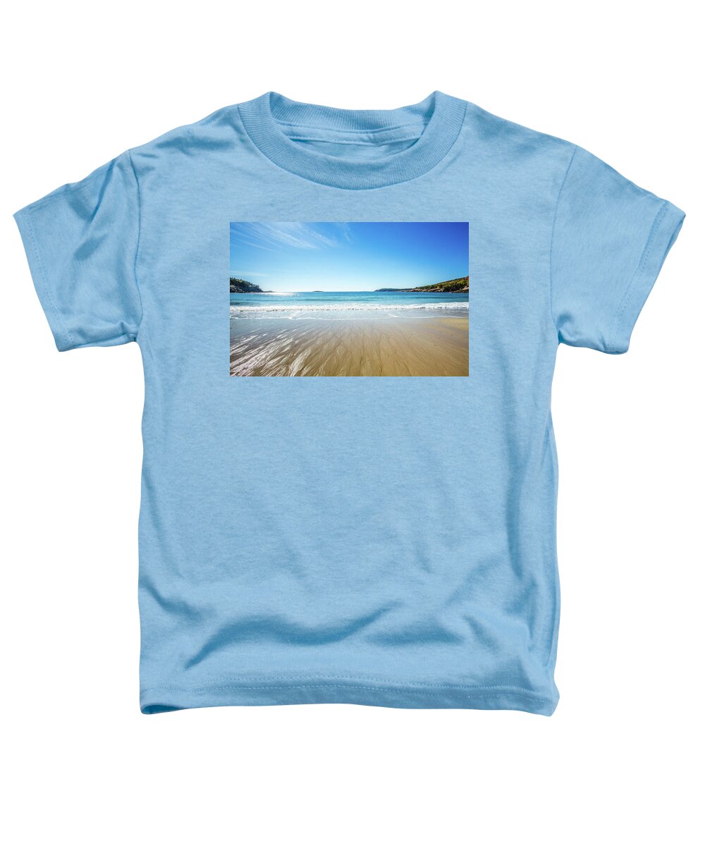 Bar Harbor Toddler T-Shirt featuring the photograph Sand Beach by Robert Clifford