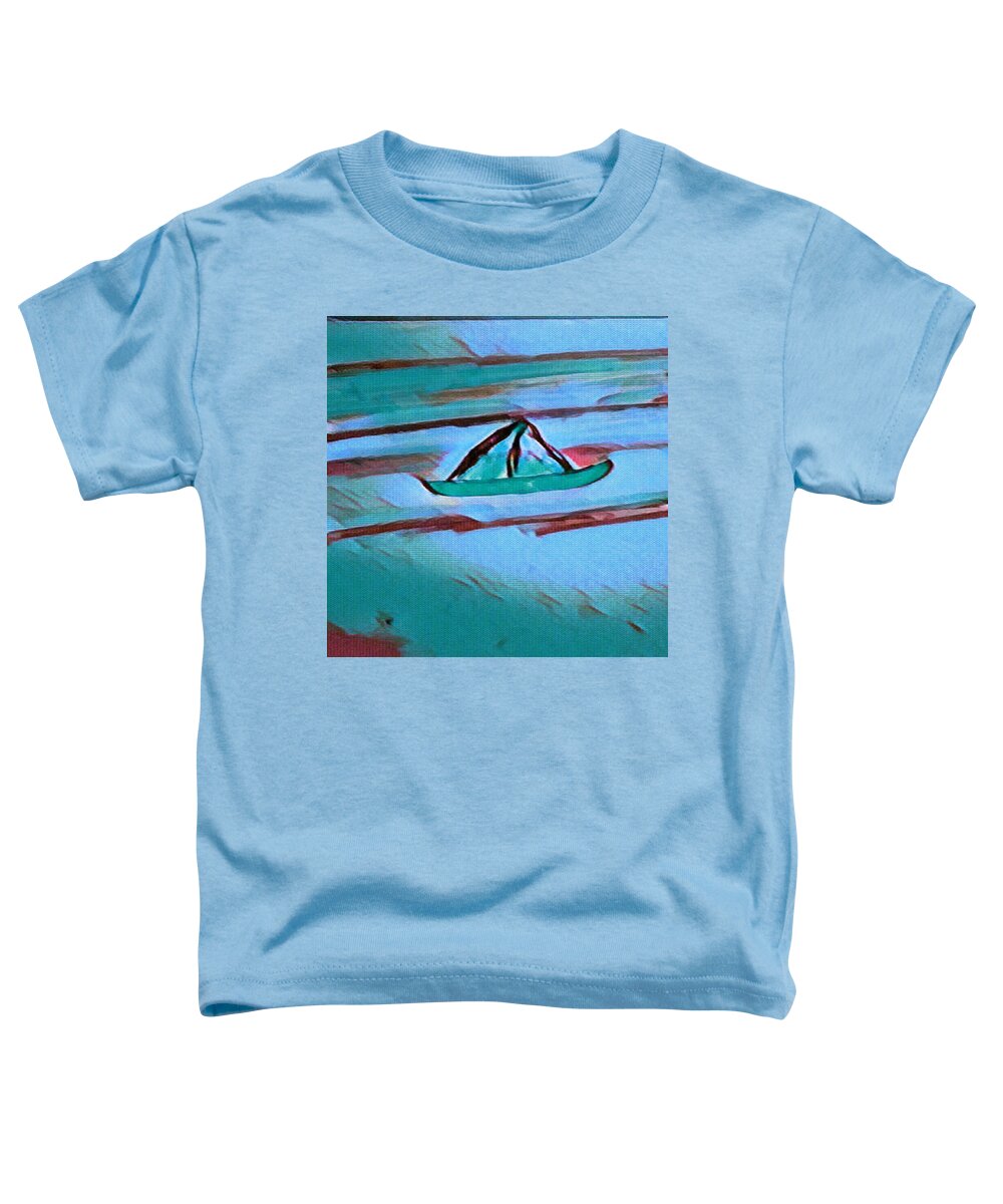 Sea Of Blue Sand Toddler T-Shirt featuring the mixed media Sea of Blue Sand by Brenae Cochran