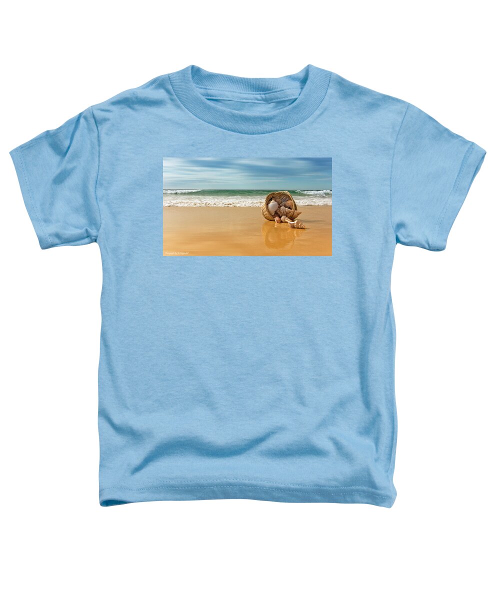 Seashells Forster Toddler T-Shirt featuring the digital art Seashells Forster 061 by Kevin Chippindall