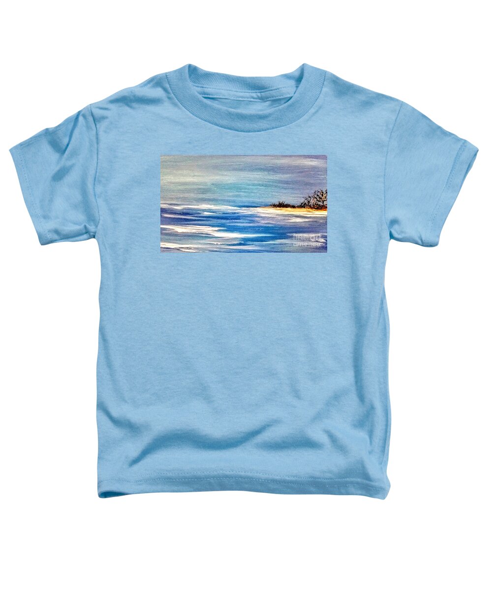 Beach Ocean Island Florida Toddler T-Shirt featuring the painting Seaside by James and Donna Daugherty