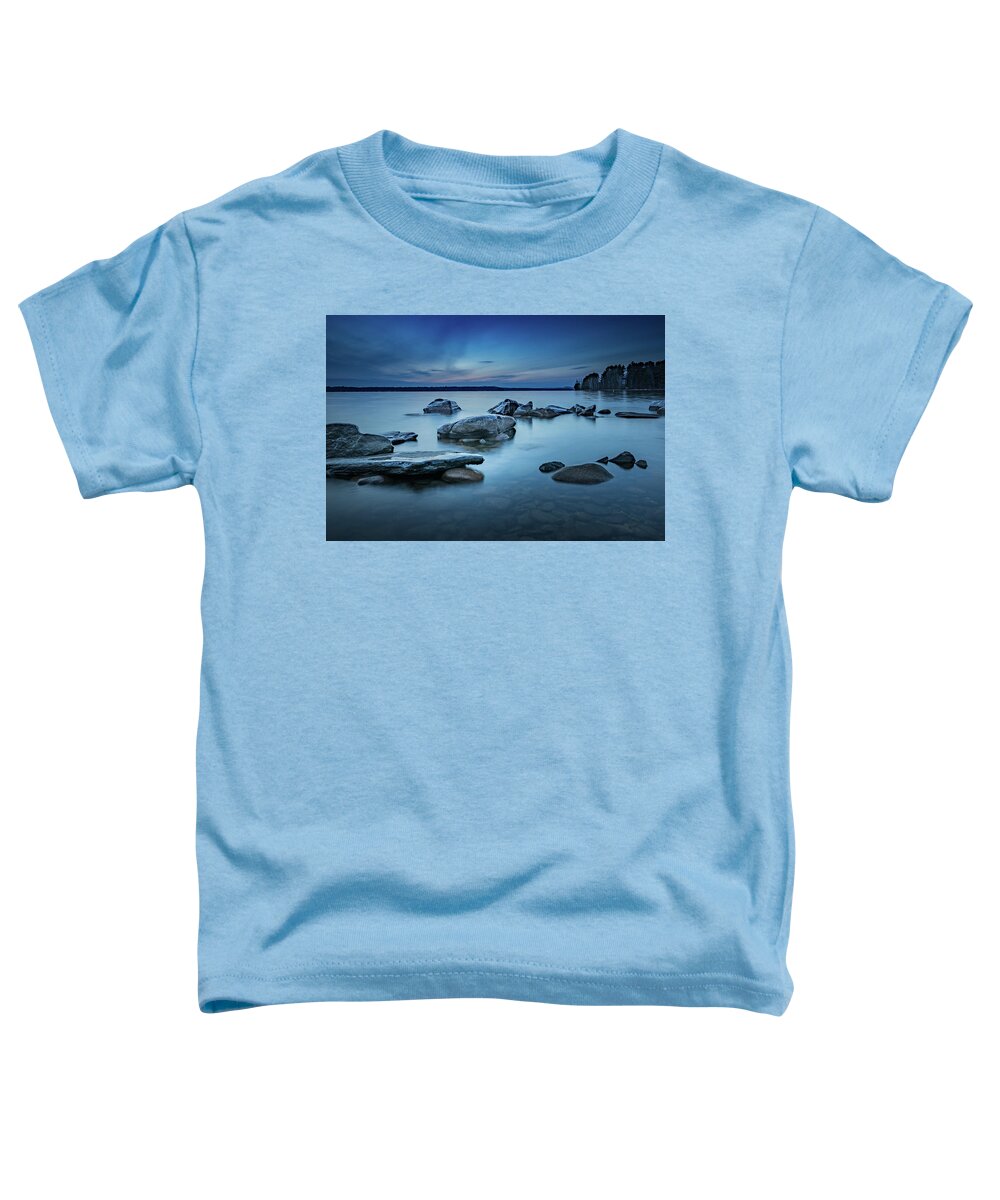 Maine Toddler T-Shirt featuring the photograph Sebago Blue by Colin Chase