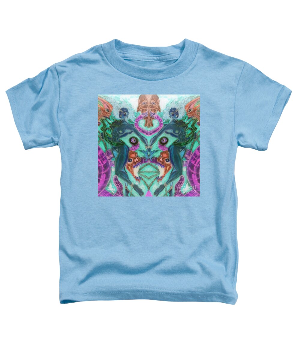 Dream Toddler T-Shirt featuring the mixed media Sex dream 3 by Mark Bradley