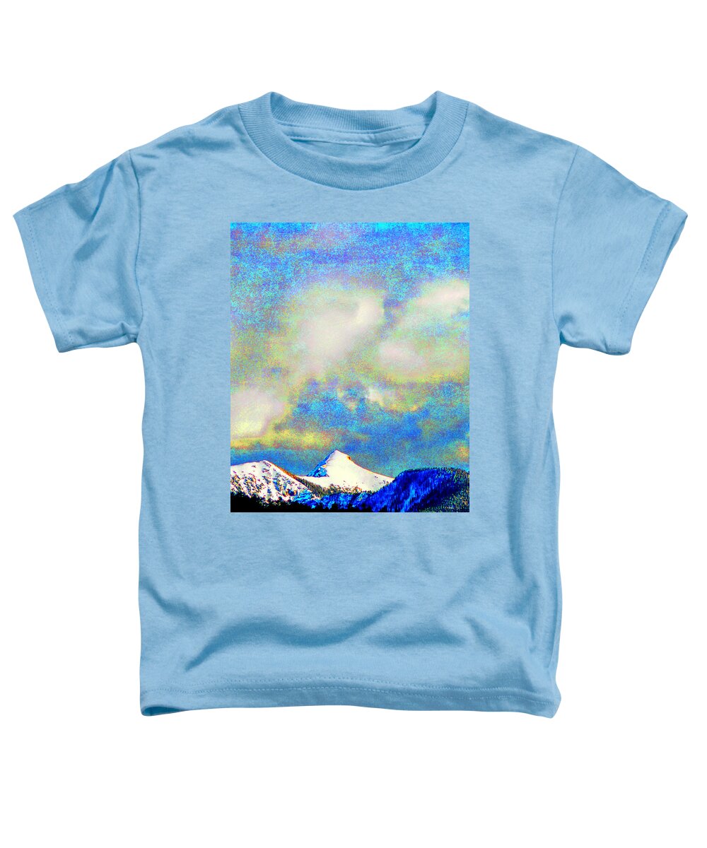 Mountain Toddler T-Shirt featuring the photograph Sheep's Head Peak After April Snow by Anastasia Savage Ealy
