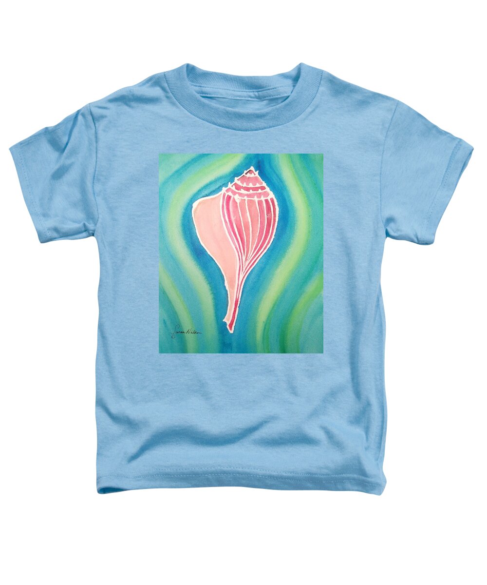 Shell Toddler T-Shirt featuring the painting Shellswoop by Susan Nielsen