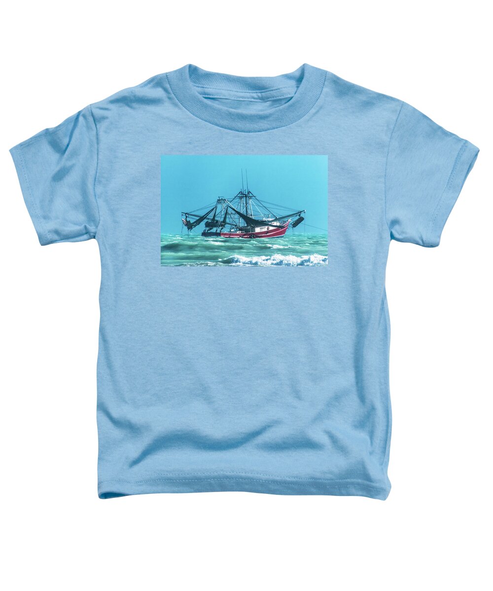 Shrimping Toddler T-Shirt featuring the photograph Shrimping on a Windy day in Key West by Bob Slitzan