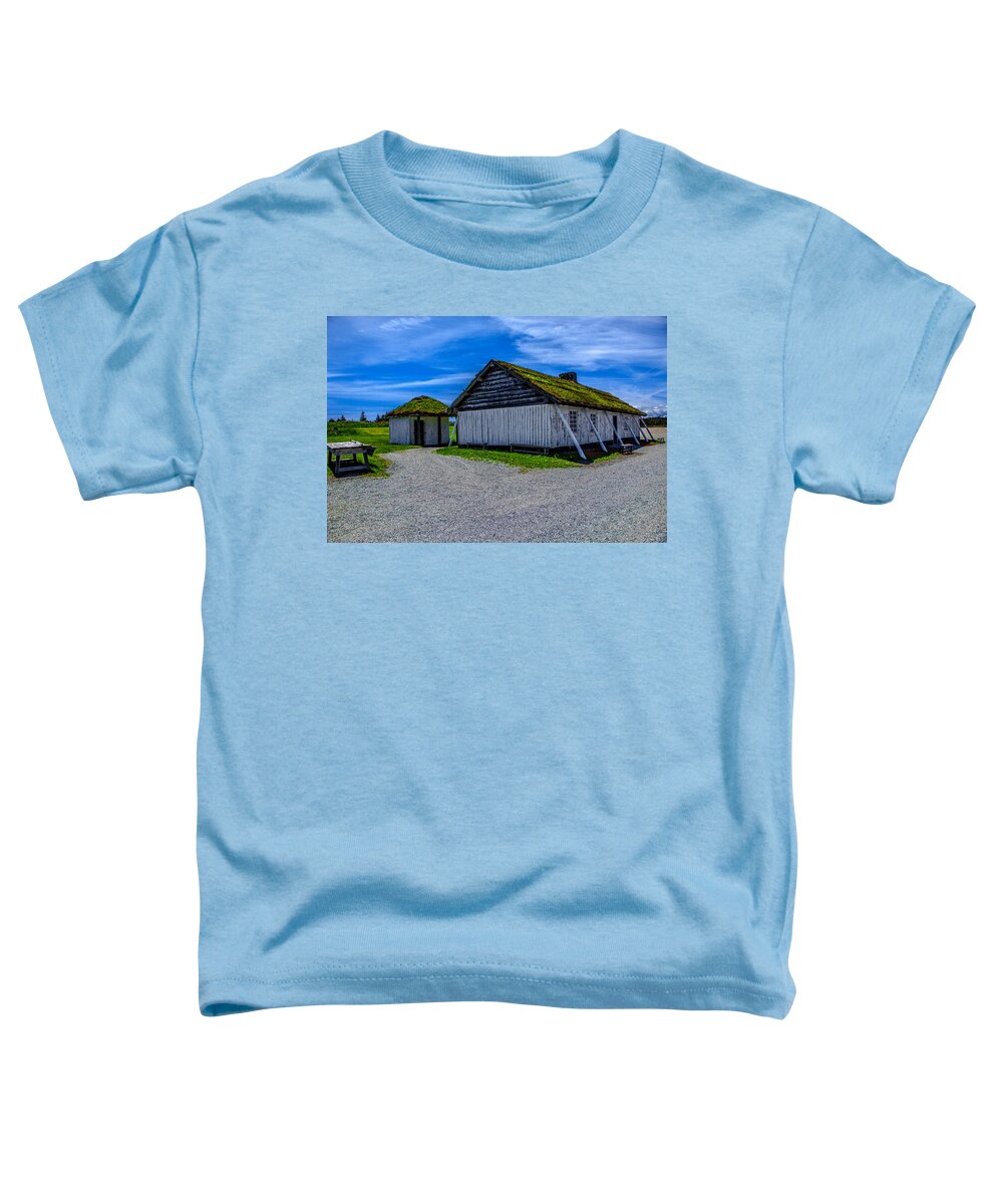 Nova Scotia Toddler T-Shirt featuring the photograph Smoking huts by Patrick Boening