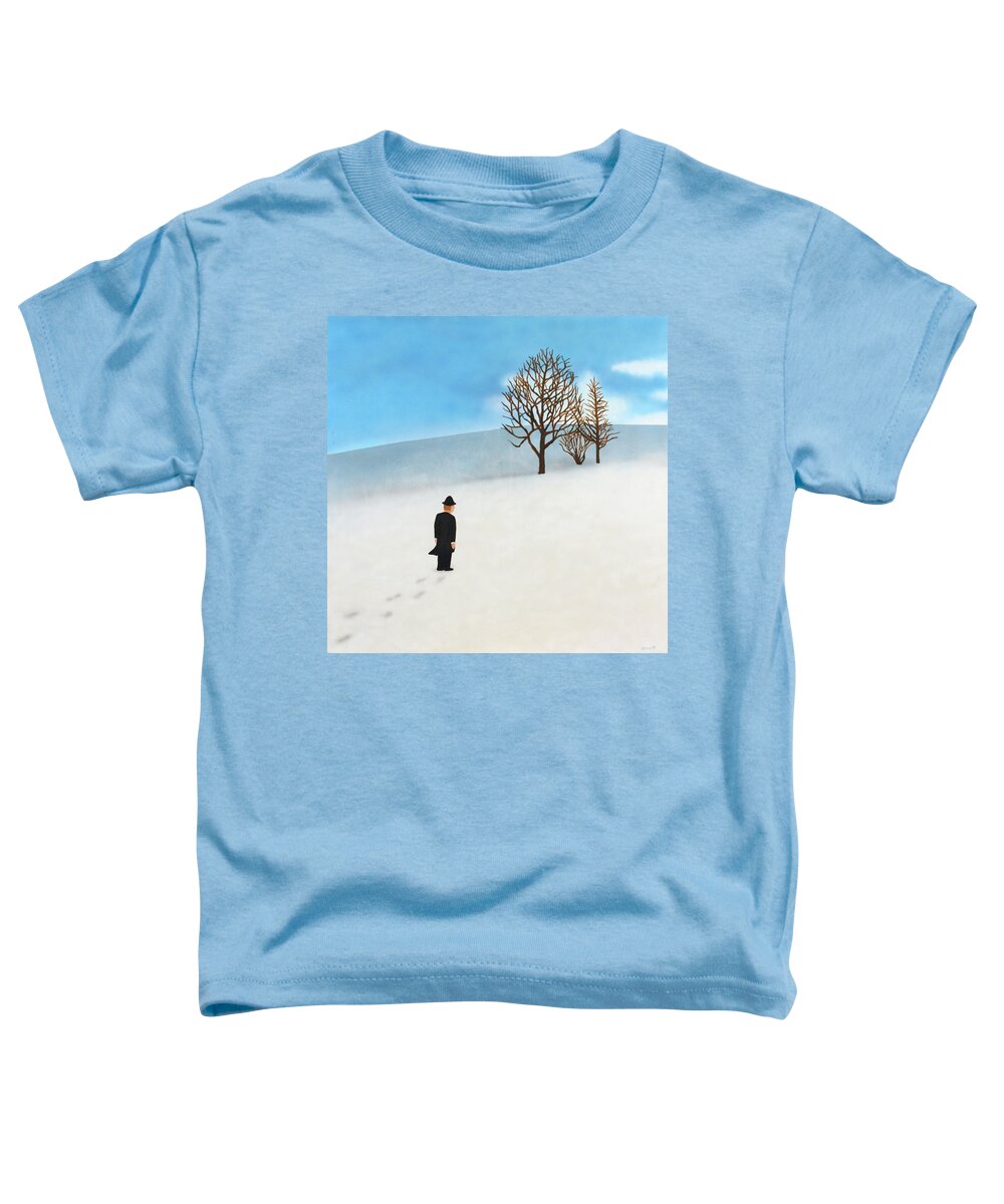 Modern Art Toddler T-Shirt featuring the painting Snow Day by Thomas Blood