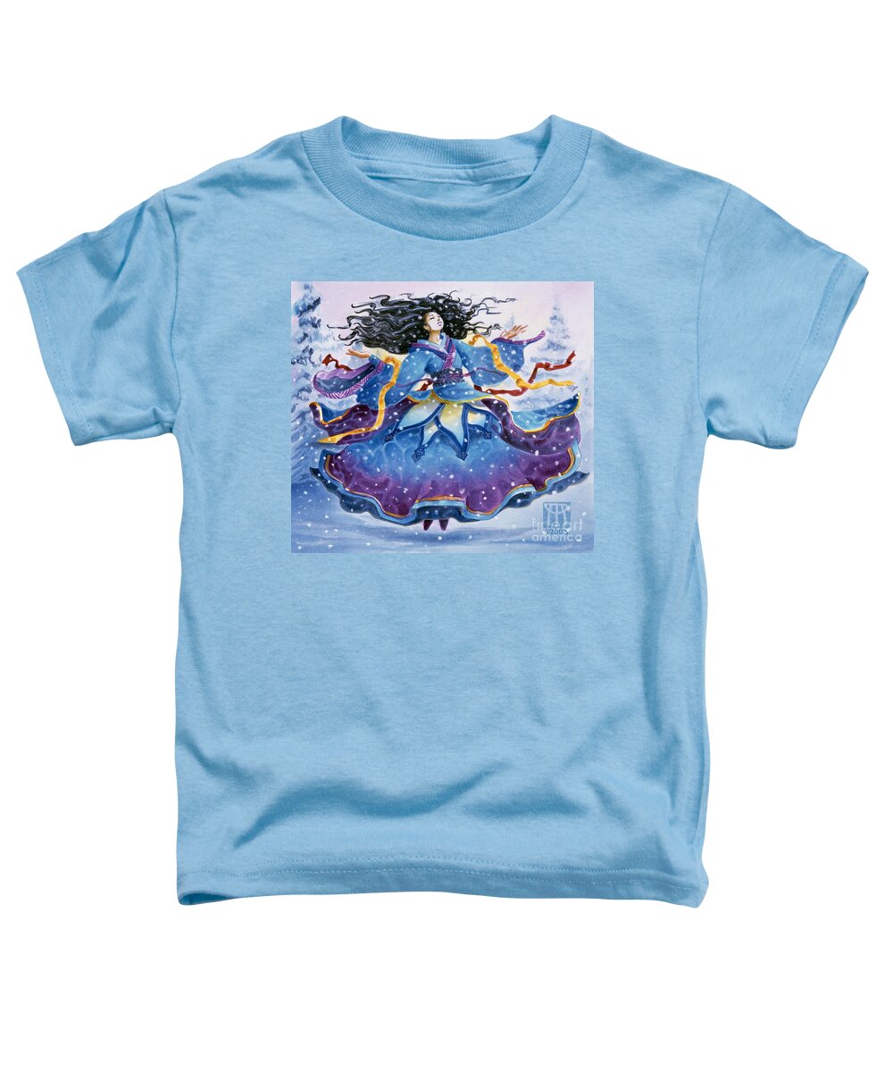 Snow Toddler T-Shirt featuring the painting Snowfall by Melissa A Benson