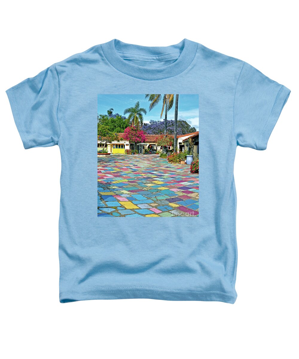 Happy Place Toddler T-Shirt featuring the photograph Spanish Village Art Center - Balboa Park, San Diego, California by Denise Strahm