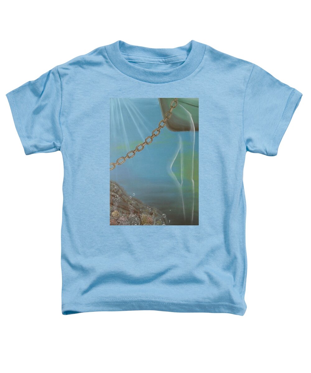 Seascape Toddler T-Shirt featuring the painting Spirit of the Abyss by Faye Anastasopoulou
