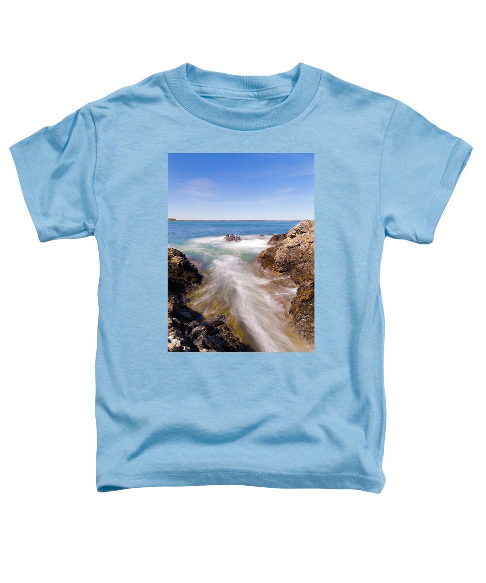 Longexposure Long Exposure Spirit Of The Atlantic Ocean Sea Seaside Oceanside Stream Water Rocky Rocks Coast Coastal Sky Outside Outdoors Brian Hale Brianhalephoto Ma Mass Massachusetts Chandler Hovey Park Marblehead Newengland New England U.s.a. Usa Toddler T-Shirt featuring the photograph Spirit of the Atlantic by Brian Hale