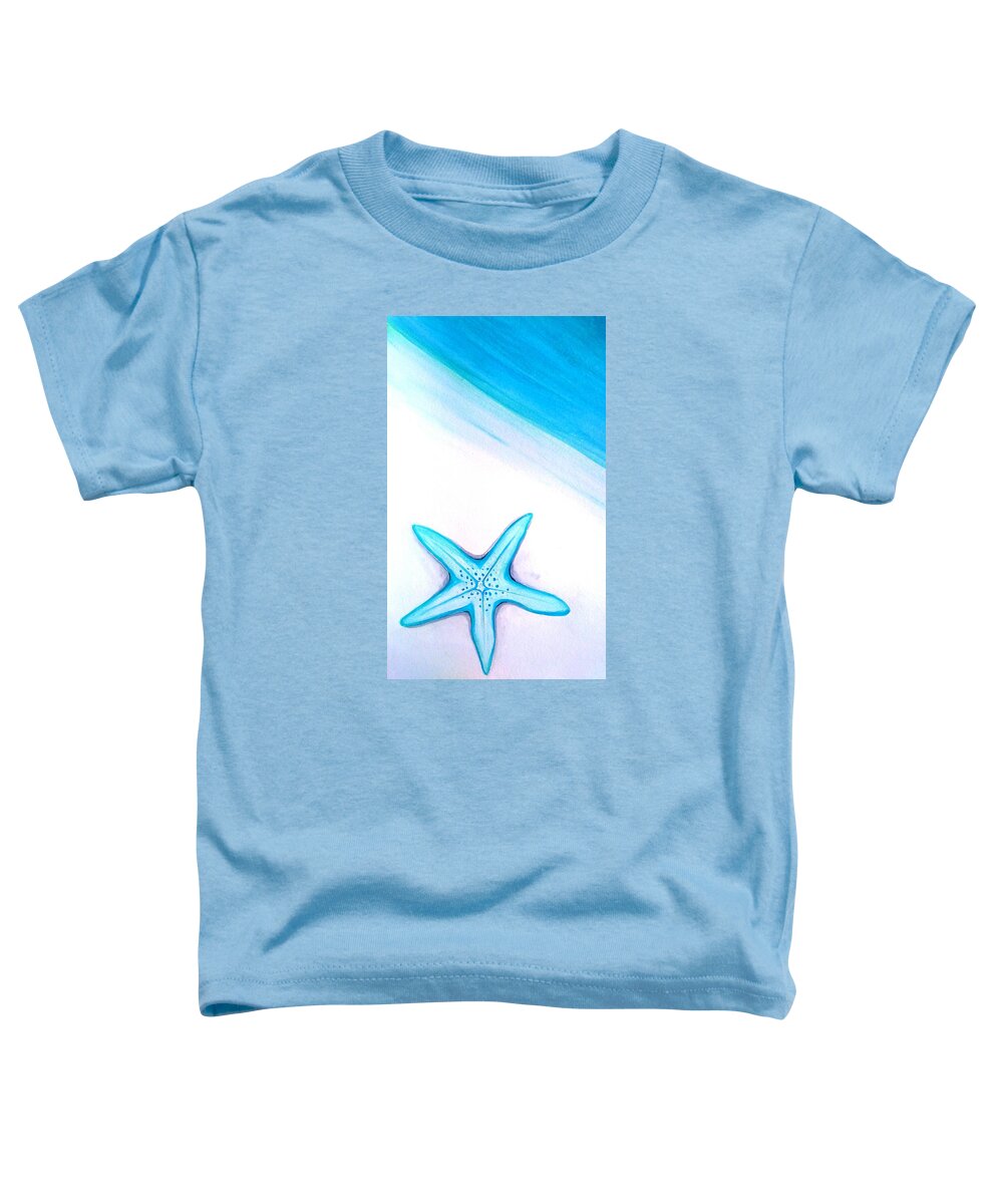 Starfish Toddler T-Shirt featuring the painting Starfish by Faashie Sha