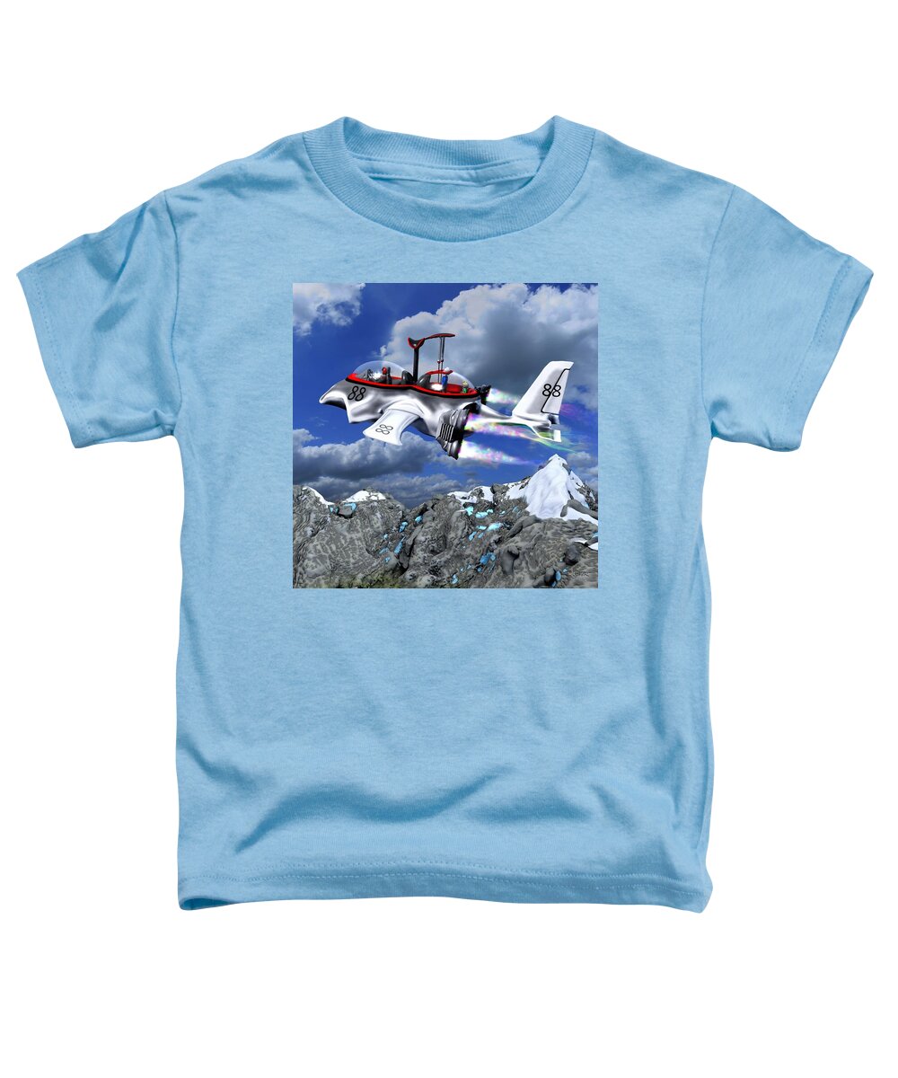 Island 8 Toddler T-Shirt featuring the painting Stowing the Lift by David Luebbert