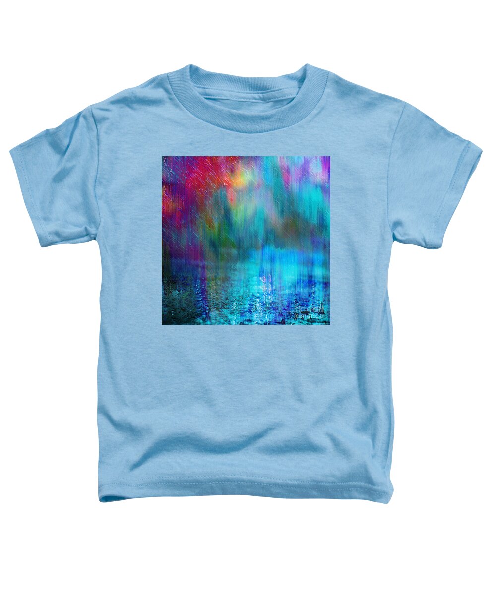 Abstract Toddler T-Shirt featuring the digital art Summer Rain by Klara Acel