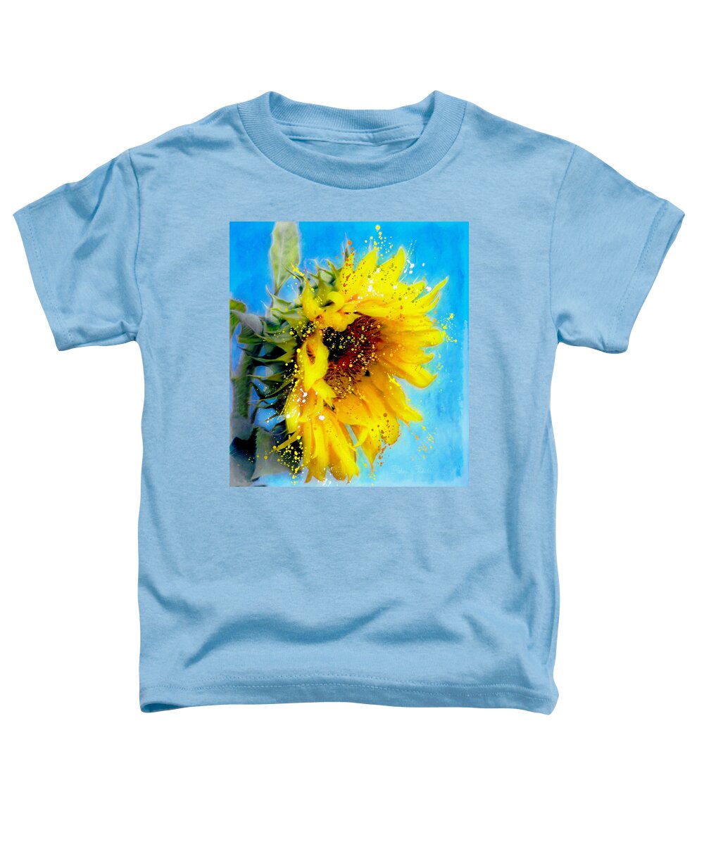 Sunflower Toddler T-Shirt featuring the painting Sunflower Essence by Barbara Chichester