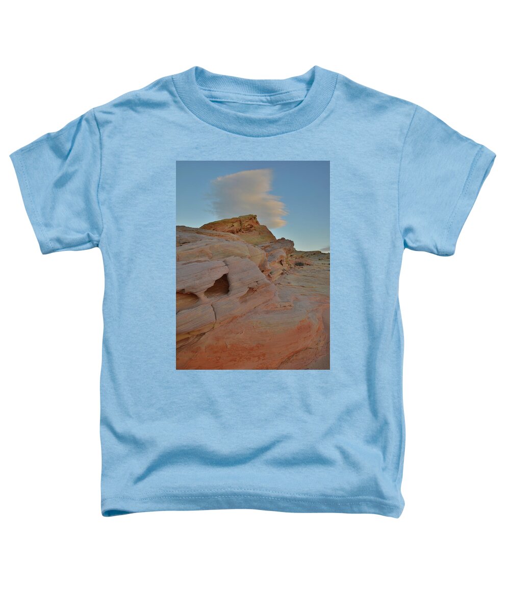 Valley Of Fire State Park Toddler T-Shirt featuring the photograph Sunset Cloud above Valley of Fire by Ray Mathis