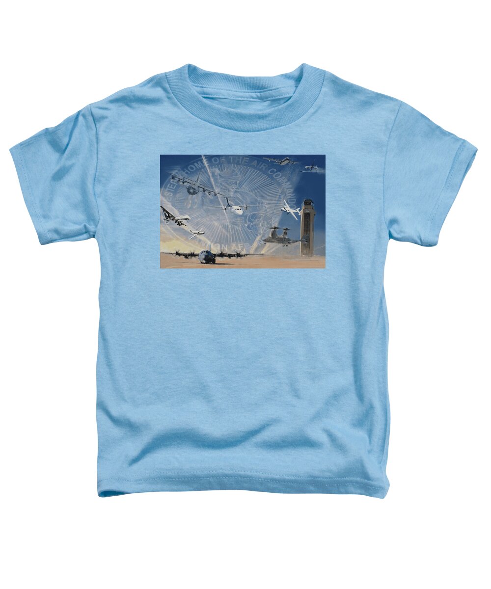 Usaf Art Toddler T-Shirt featuring the painting Superior Support by Todd Krasovetz