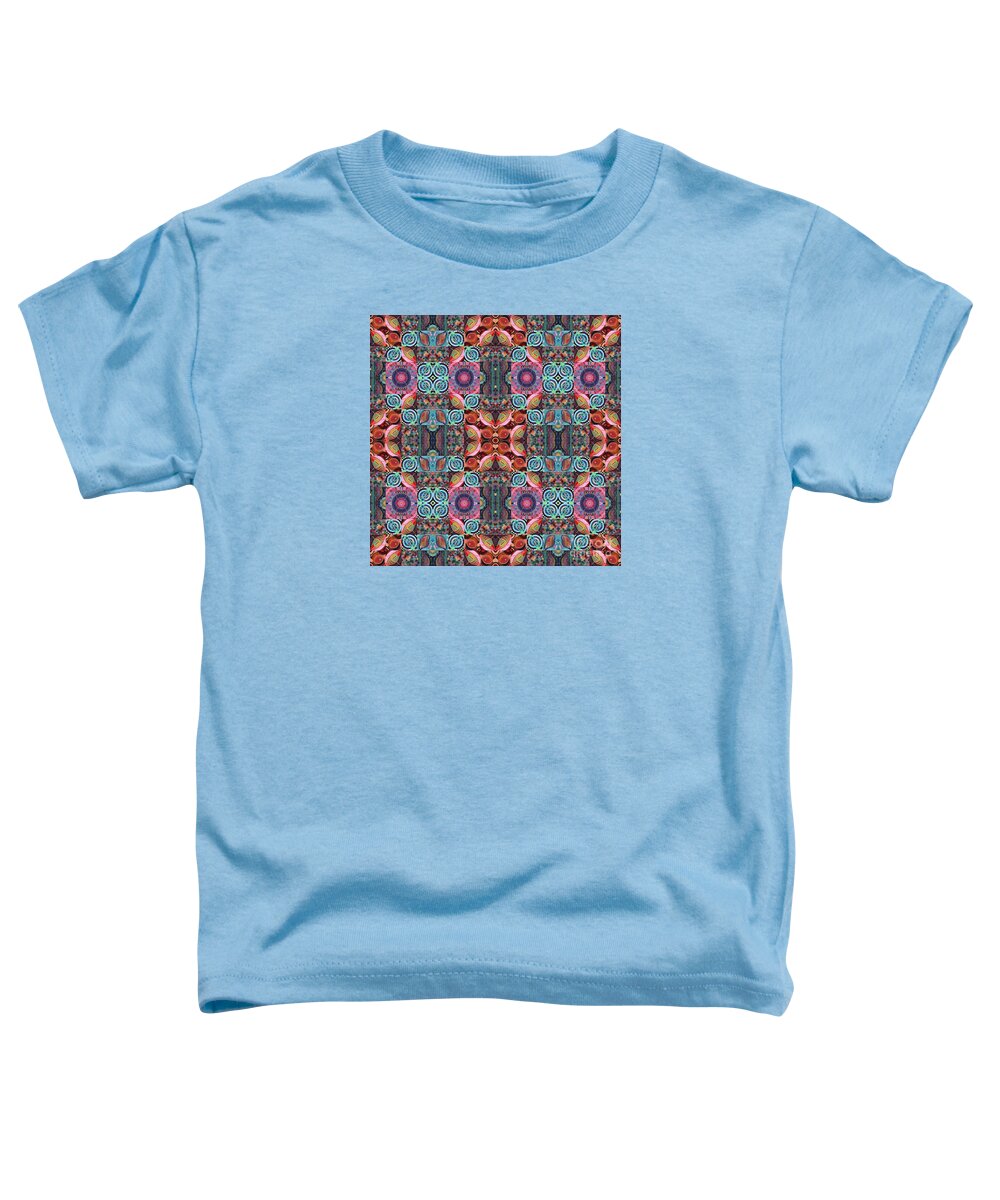 The Joy Of Design By Helena Tiainen Toddler T-Shirt featuring the mixed media T J O D Mandala Series Puzzle 7 Arrangement 1 Multiplied by Helena Tiainen