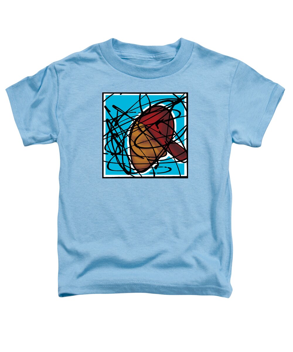 Abstract Toddler T-Shirt featuring the painting The B-Boy As Icon by Ismael Cavazos
