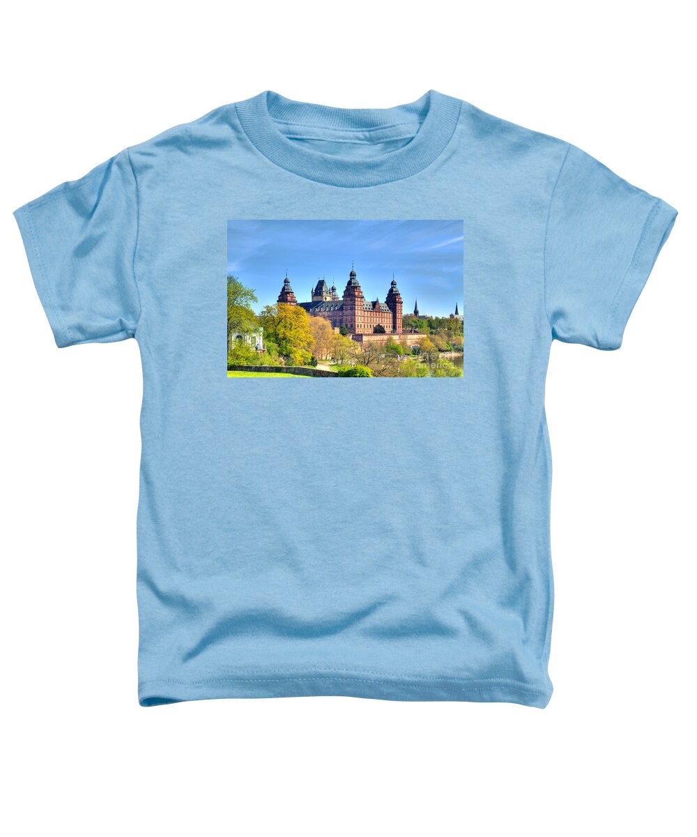 Castle Toddler T-Shirt featuring the photograph The castle Johannisburg in Aschaffenburg in Germany by Gina Koch