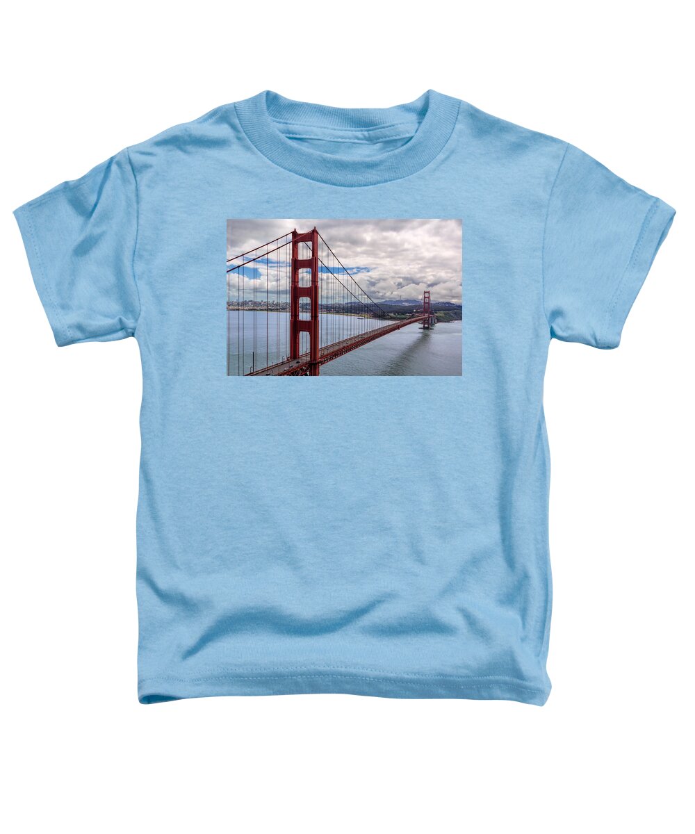 Golden Gate Bridge Toddler T-Shirt featuring the photograph The Golden Gate Bridge - View 1 by Susan Rissi Tregoning