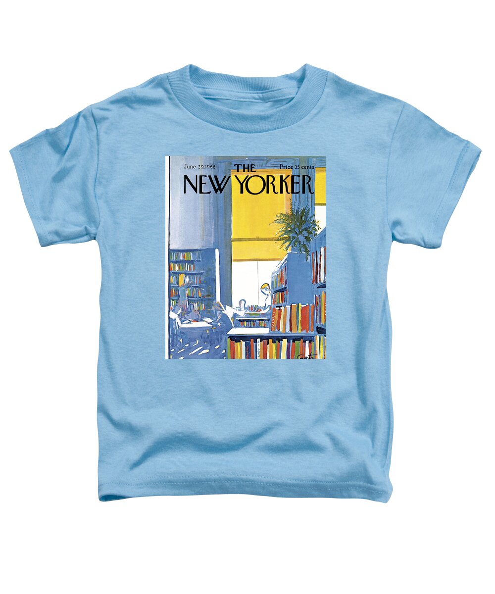 Books Toddler T-Shirt featuring the painting New Yorker June 29th 1968 by Arthur Getz