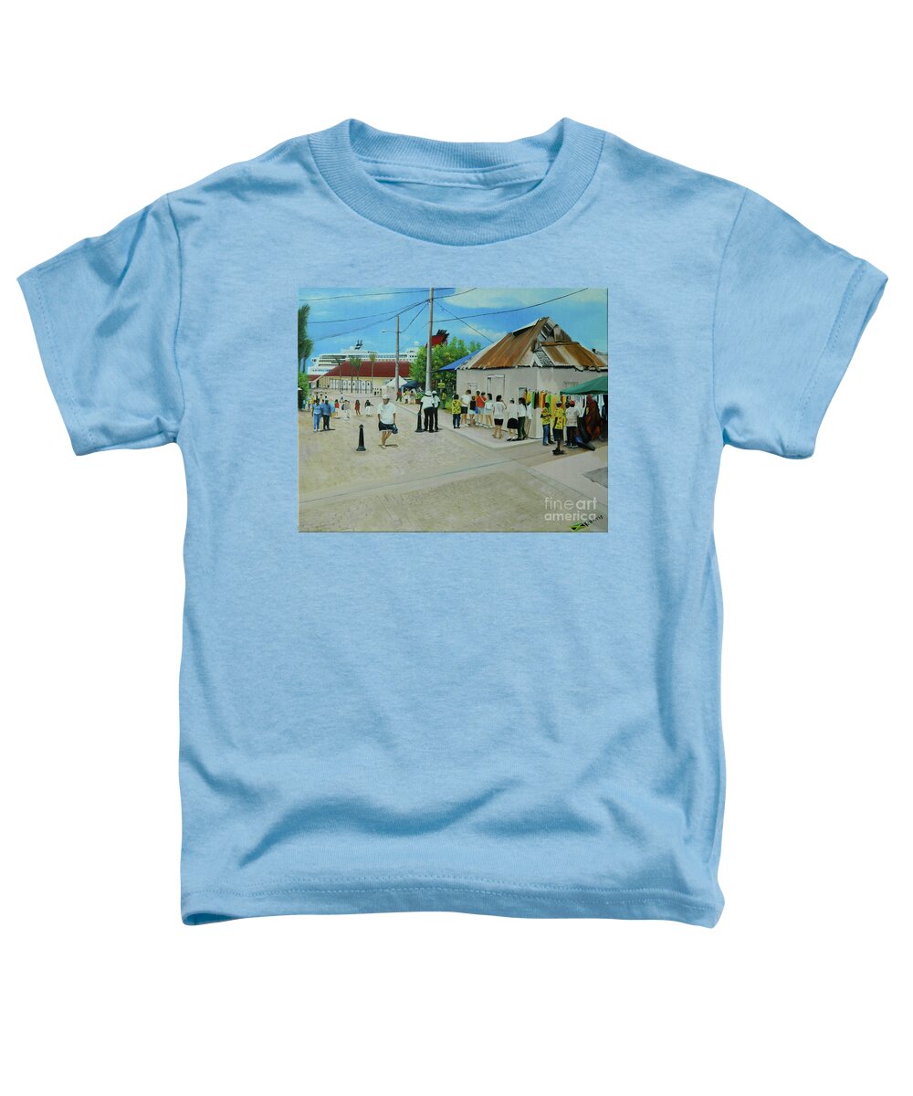 Jamaica Art Toddler T-Shirt featuring the painting The Port Of Falmouth, Jamaica by Kenneth Harris