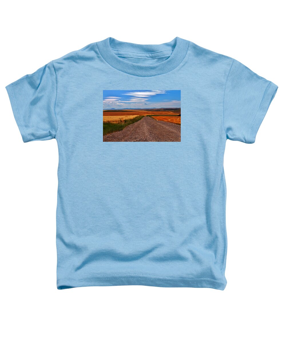 Montana Toddler T-Shirt featuring the mixed media The Road To Nowhere by William Rockwell