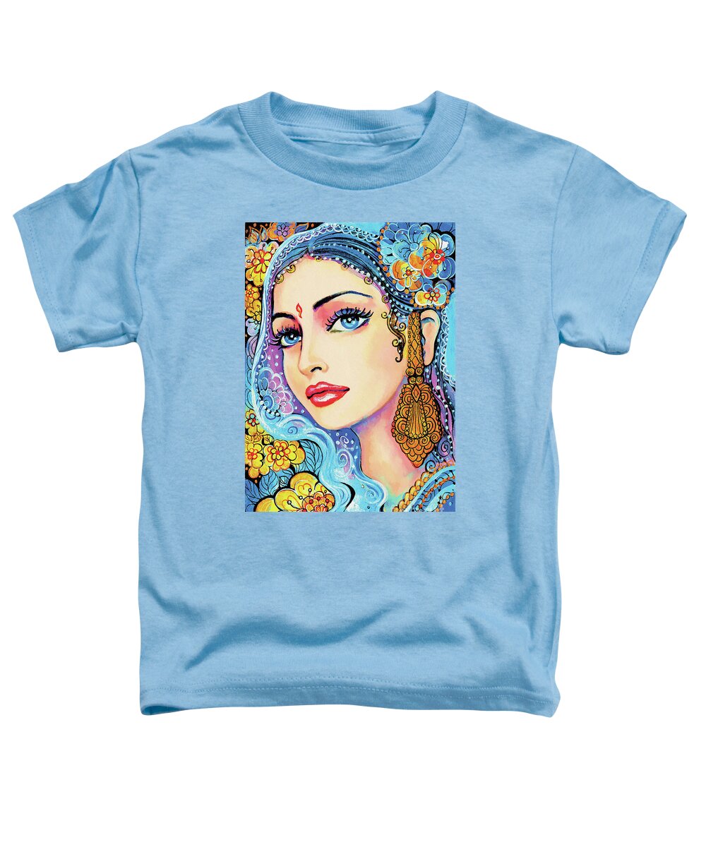 Indian Woman Toddler T-Shirt featuring the painting The Veil of Aish by Eva Campbell