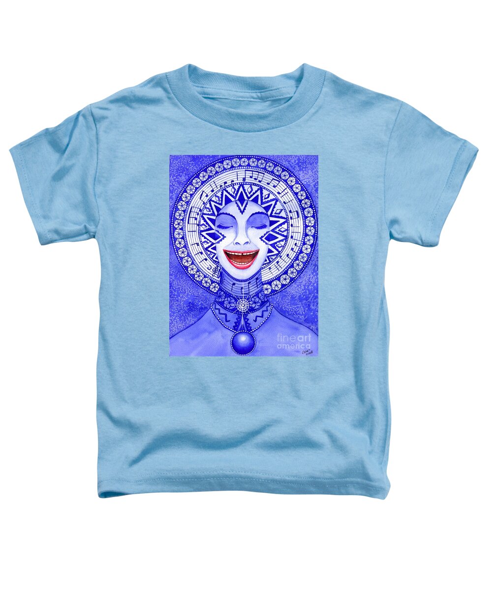 Chakra Toddler T-Shirt featuring the painting Throat Chakra by Catherine G McElroy