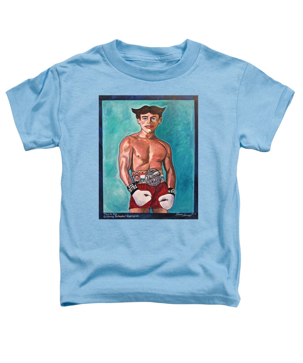 Tillie Toddler T-Shirt featuring the painting The Iconic American by Patricia Arroyo
