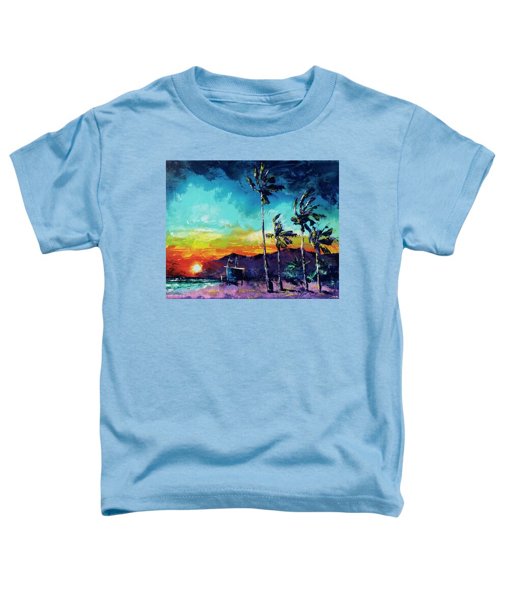 Tropical Art Toddler T-Shirt featuring the painting Tower Life 1 by Nelson Ruger