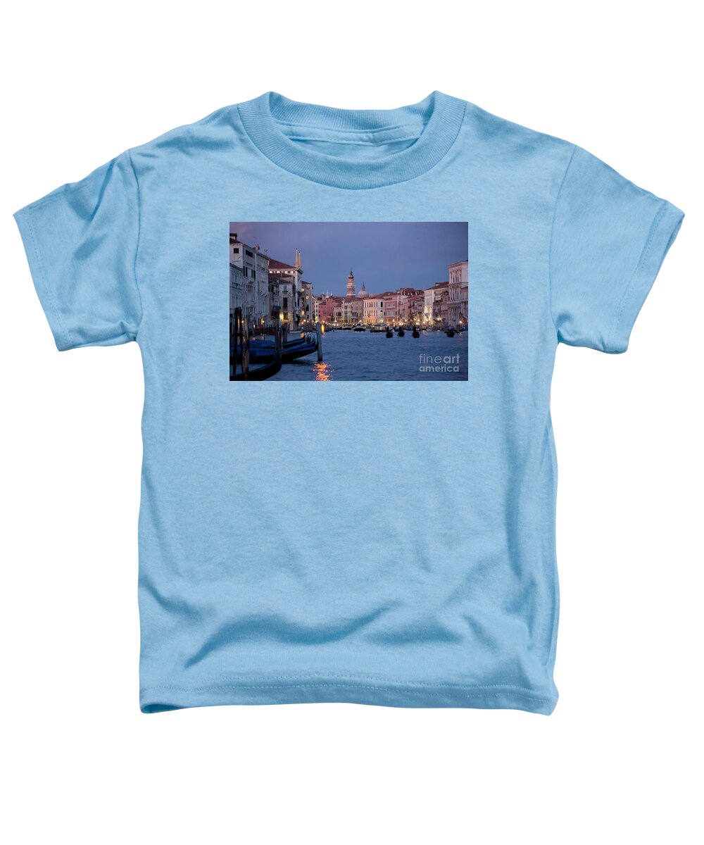 Venice Toddler T-Shirt featuring the photograph Venice Blue Hour 2 by Heiko Koehrer-Wagner