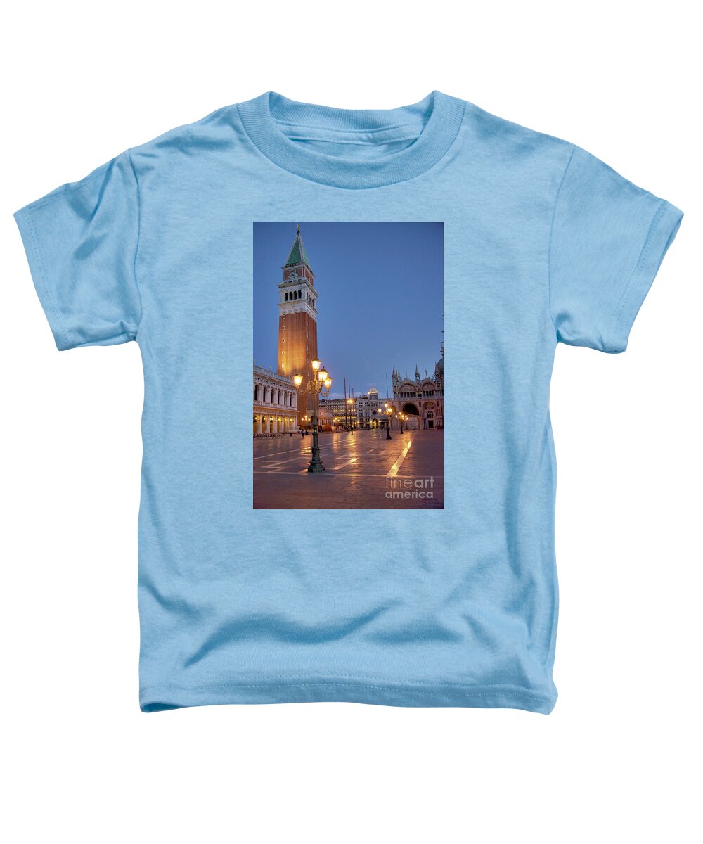 Europe Toddler T-Shirt featuring the photograph Venice Campanile St. Marks Square by Heiko Koehrer-Wagner