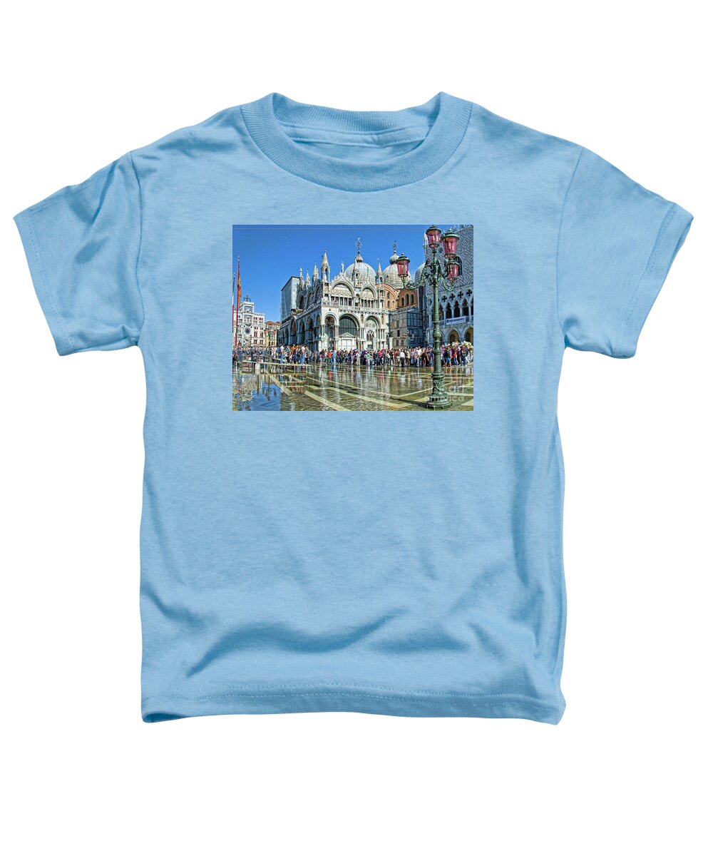 Venice Saint Marko Basilica Toddler T-Shirt featuring the photograph Venice San Marco by Maria Rabinky