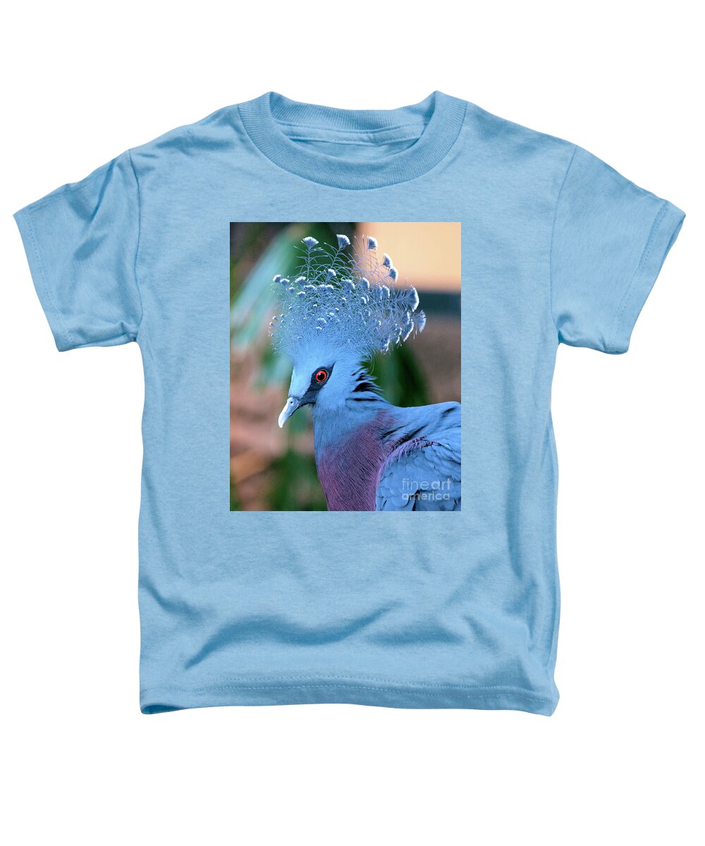 Portrait Toddler T-Shirt featuring the photograph Victoria Crowned Pigeon by Baggieoldboy