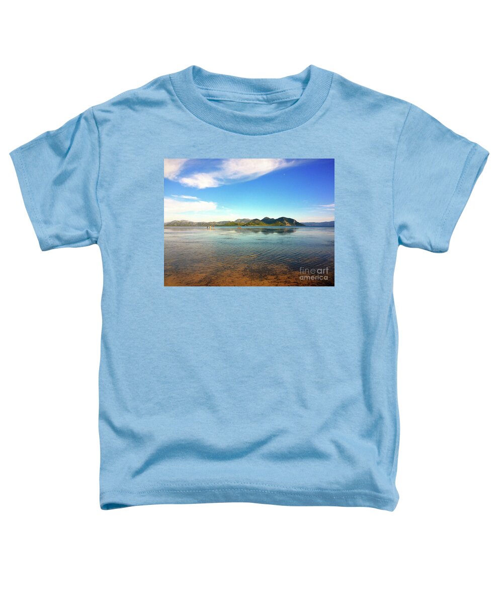Delta Toddler T-Shirt featuring the photograph Walking On water In The Mouth Of The Neretva II by Jasna Dragun