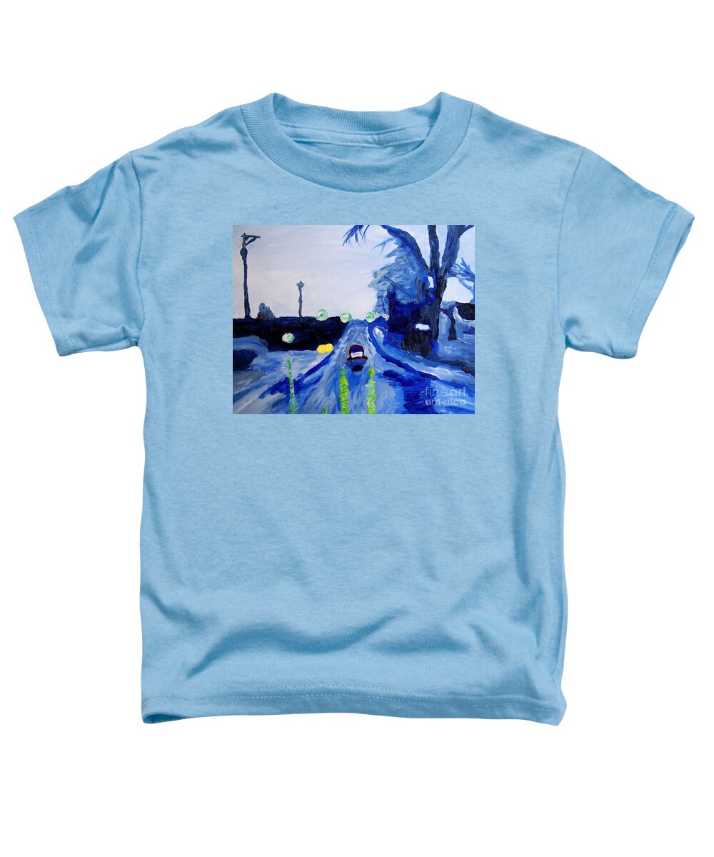 When Sonny Gets Blue Toddler T-Shirt featuring the painting When Sonny Gets Blue by Kevin Croitz